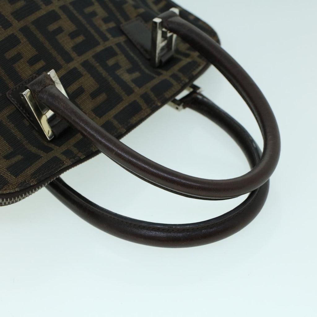 FENDI Zucca Canvas Hand Bag Brown53776