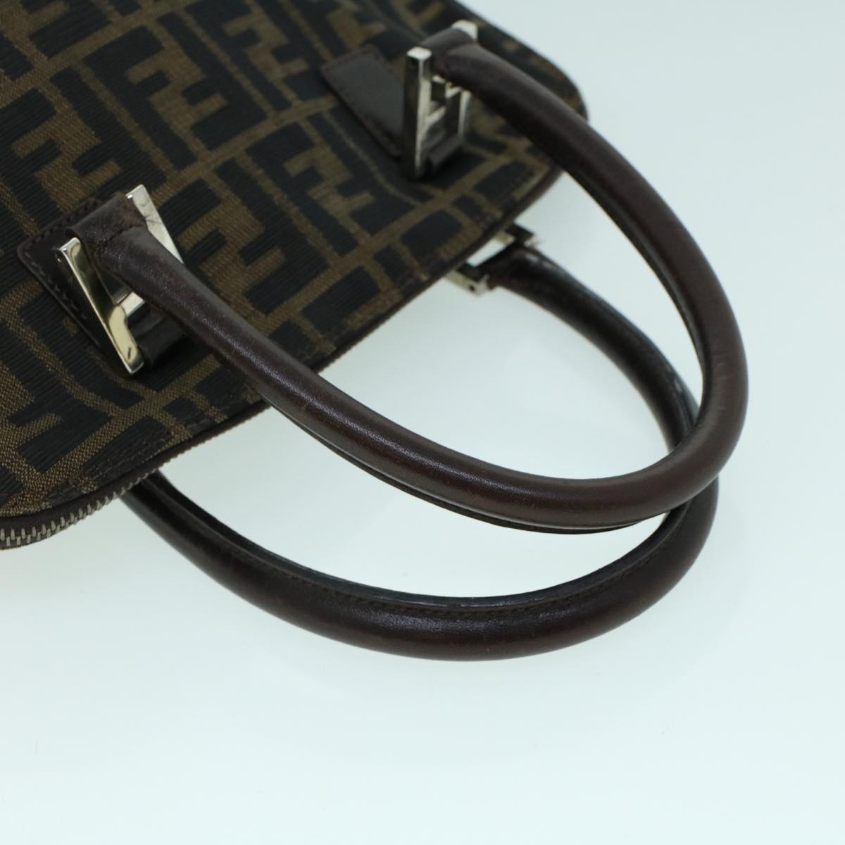 FENDI Zucca Canvas Hand Bag Brown53776