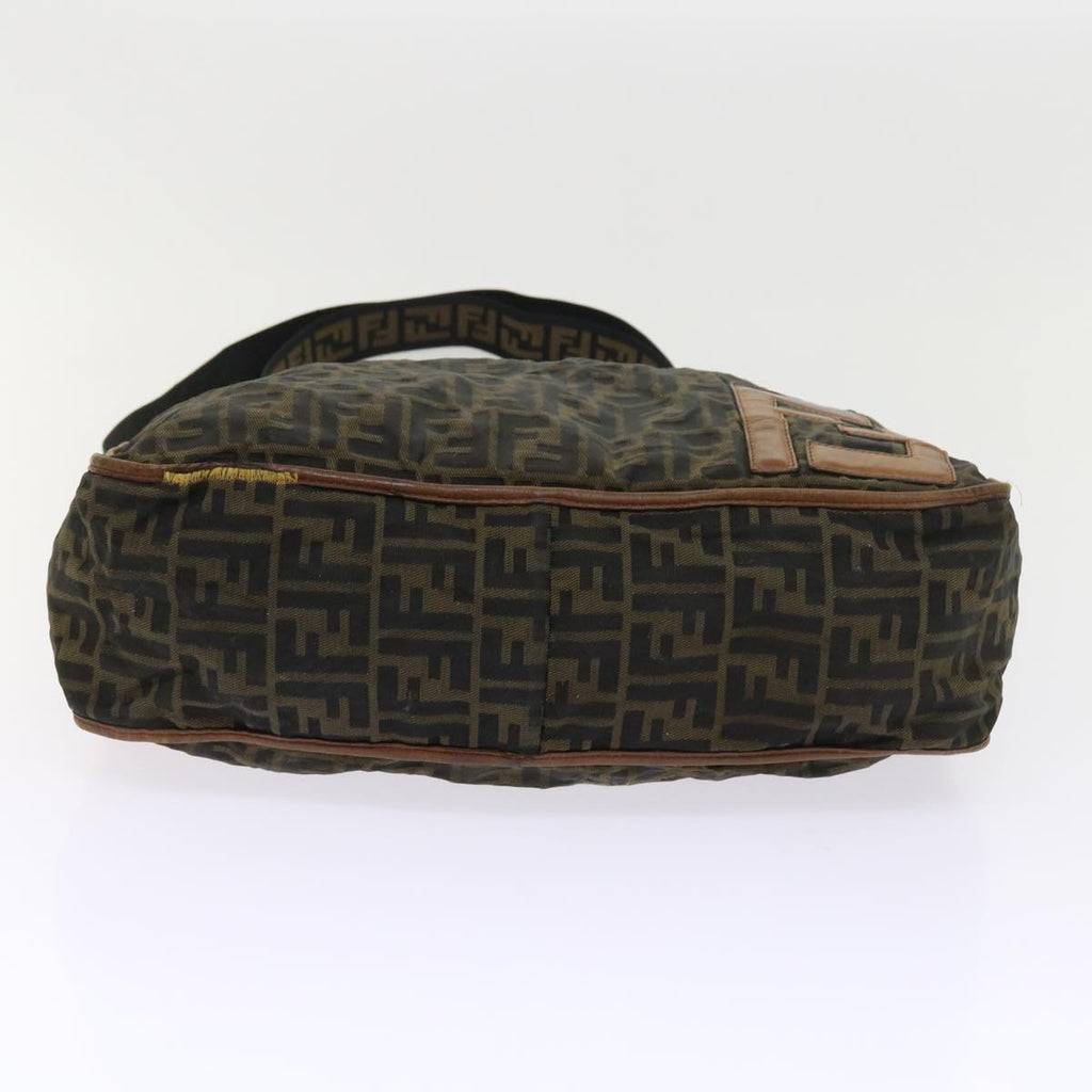 FENDI Zucca Canvas Shoulder Bag Nylon Brown53796