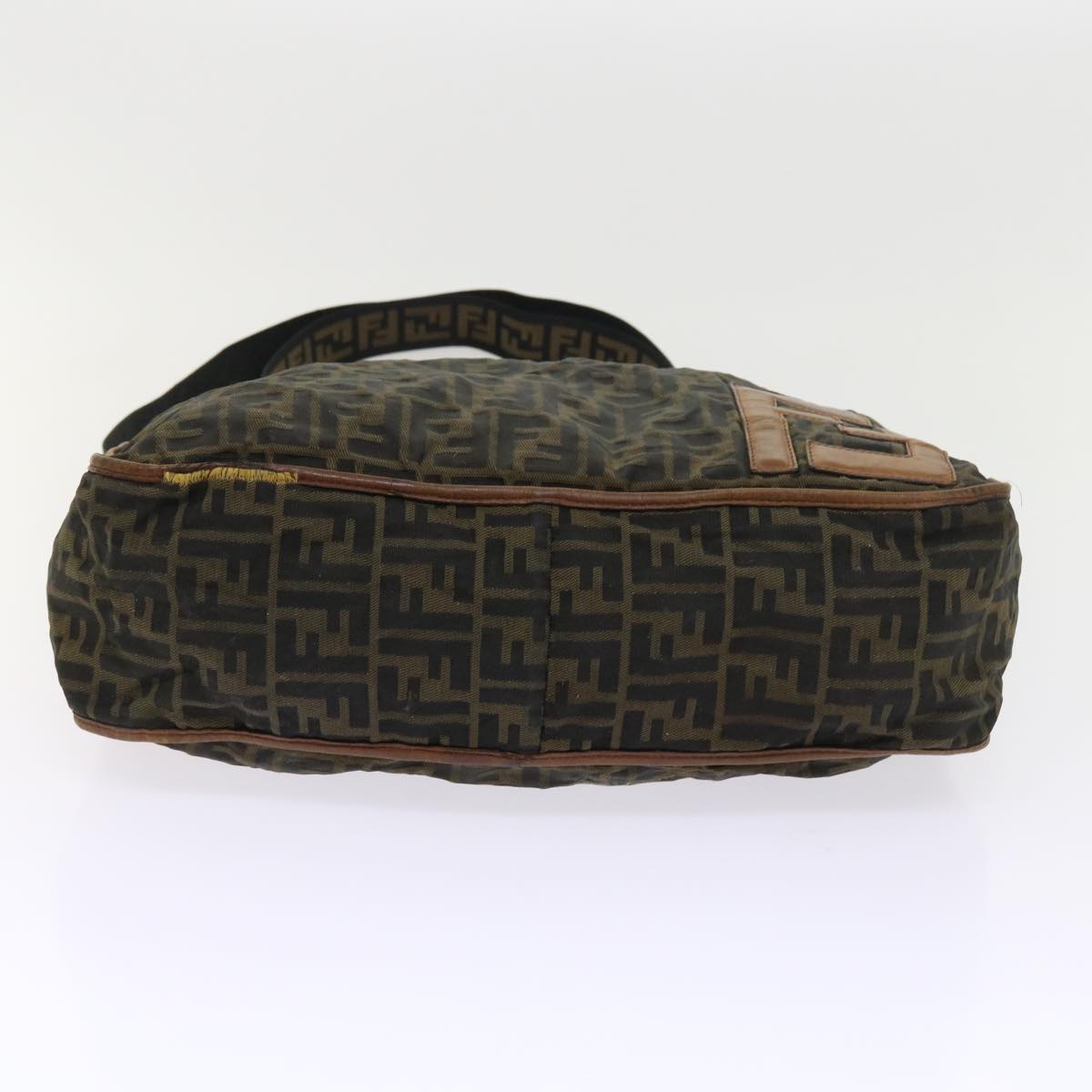 FENDI Zucca Canvas Shoulder Bag Nylon Brown53796