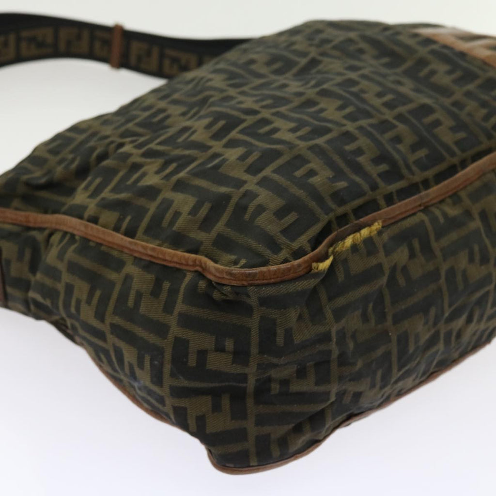 FENDI Zucca Canvas Shoulder Bag Nylon Brown53796