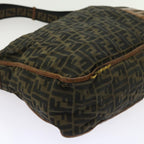 FENDI Zucca Canvas Shoulder Bag Nylon Brown53796