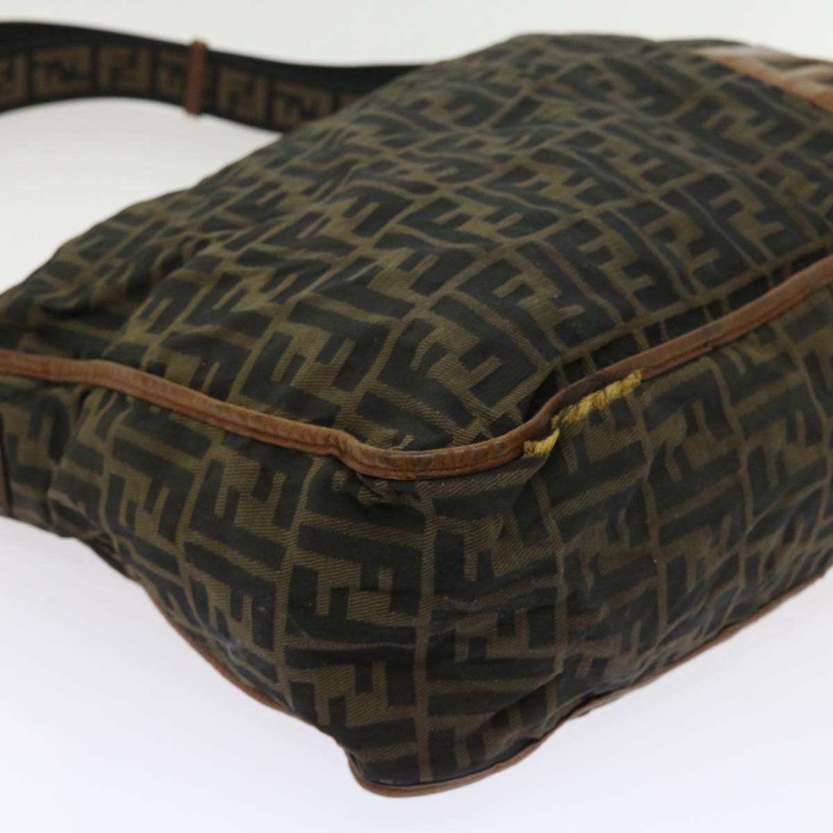 FENDI Zucca Canvas Shoulder Bag Nylon Brown53796