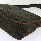 FENDI Zucca Canvas Shoulder Bag Nylon Brown53796