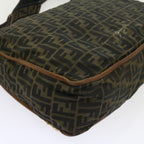 FENDI Zucca Canvas Shoulder Bag Nylon Brown53796