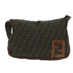 FENDI Zucca Canvas Shoulder Bag Nylon Brown53796