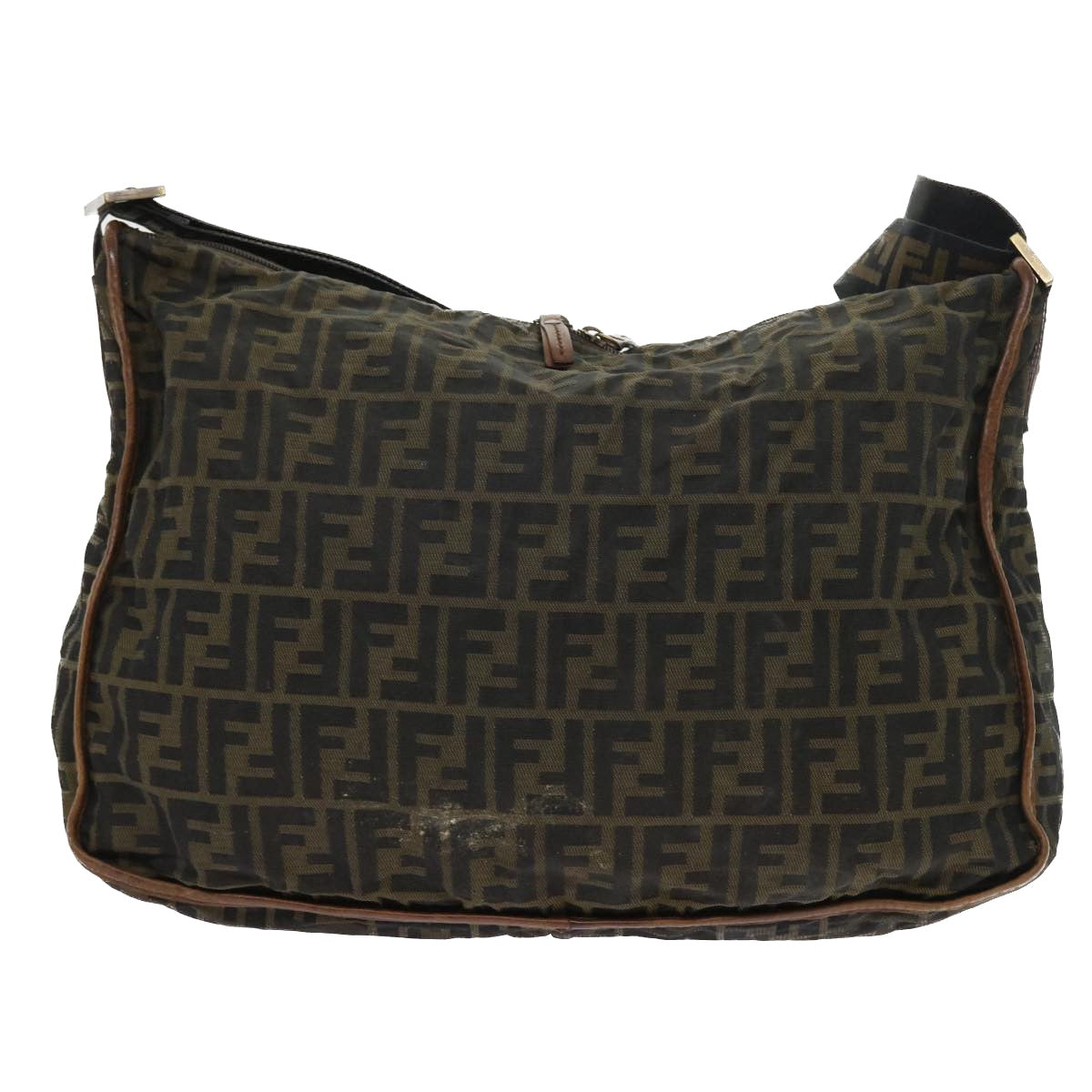 FENDI Zucca Canvas Shoulder Bag Nylon Brown53796