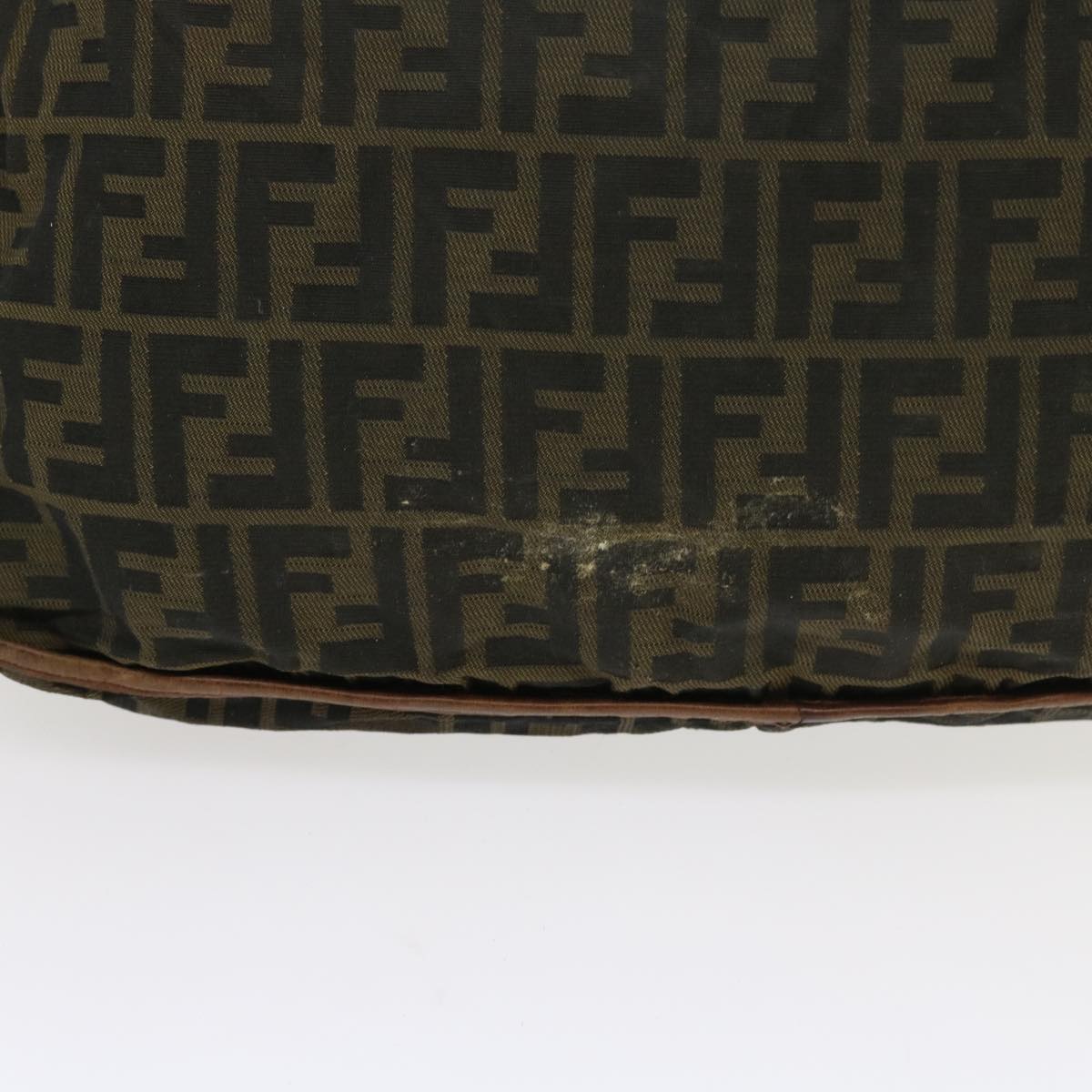 FENDI Zucca Canvas Shoulder Bag Nylon Brown53796