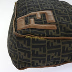 FENDI Zucca Canvas Shoulder Bag Nylon Brown53796