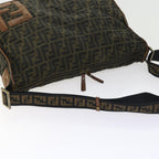 FENDI Zucca Canvas Shoulder Bag Nylon Brown53796