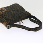 FENDI Zucca Canvas Shoulder Bag Nylon Brown53796