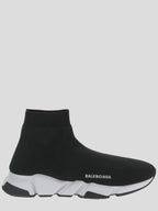 Balenciaga Speed Trainer  High Top Sneakers Black White