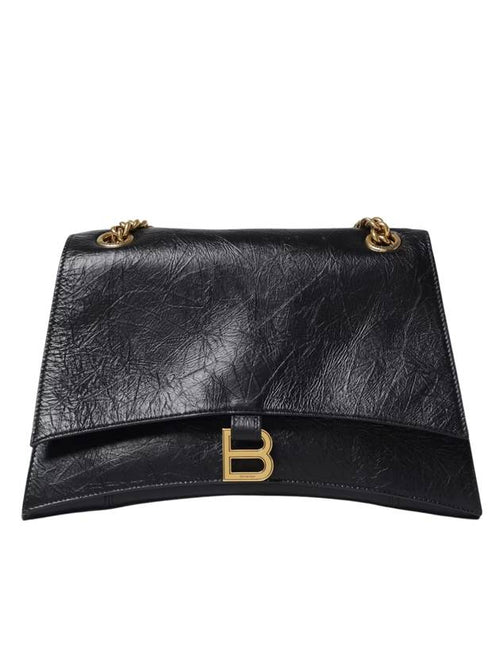 Balenciaga Crush Medium Shoulder Bag Black