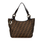 Fendi Zucca Canvas Leather Handbag 8BH156