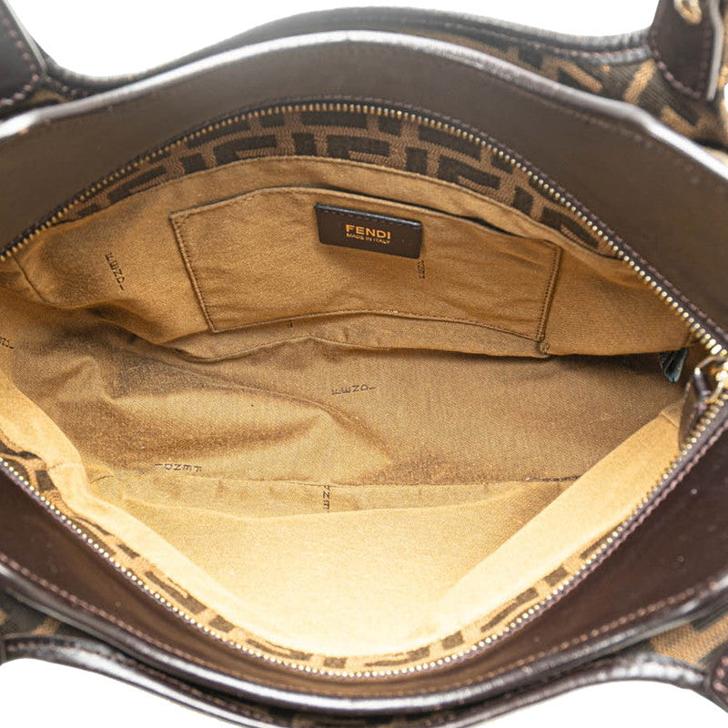 Fendi Zucca Canvas Leather Handbag 8BH156