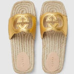 Gucci Leather Sandal Gold