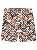 Burberry Burberry Boys White Pattern Royston Monogram Shorts, Size 14Y