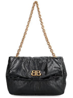 Balenciaga Monaco Small Chain Shoulder Bag Black