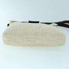 FENDI Mamma Baguette Shoulder Bag Canvas Leather Beige Brown54030