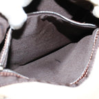 FENDI Mamma Baguette Shoulder Bag Canvas Leather Beige Brown54030