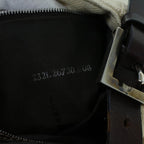 FENDI Mamma Baguette Shoulder Bag Canvas Leather Beige Brown54030