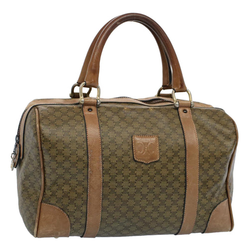 CELINE Macadam Canvas Hand Bag Brown  54043