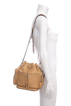 Fendi Mon Tresor Camel Leather Cross-Body Bucket