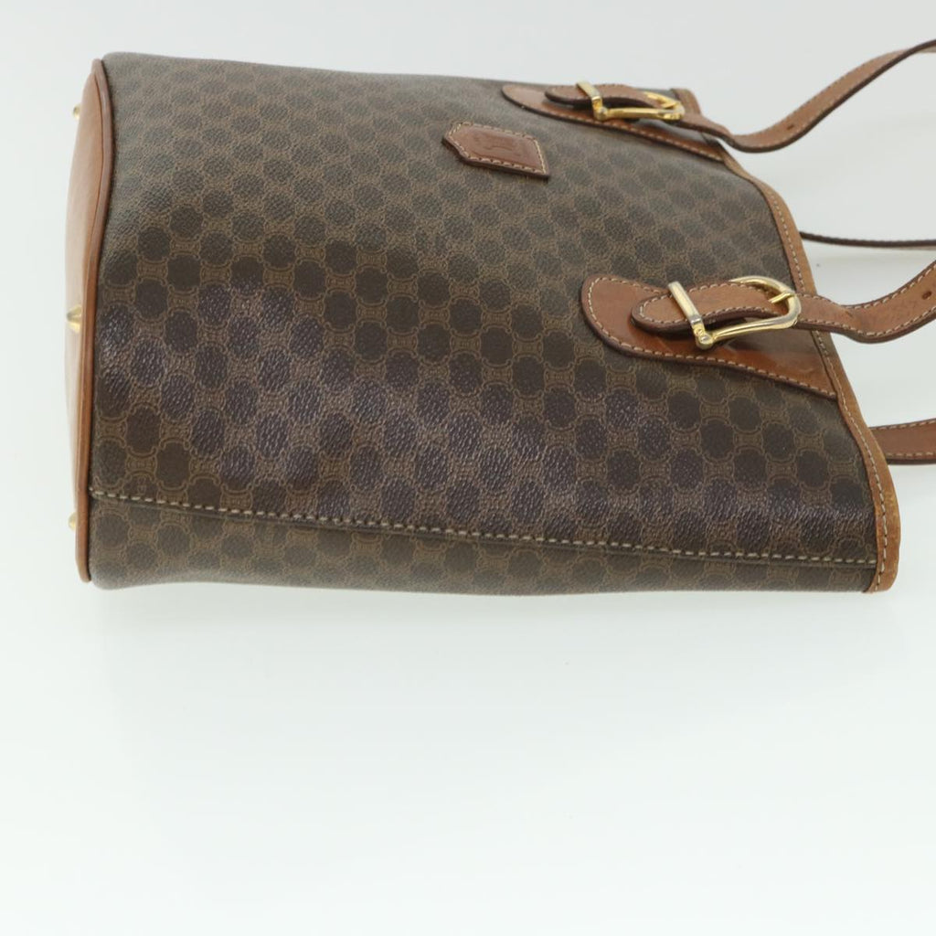 CELINE Macadam Canvas Shoulder Bag PVC Leather Brown  54111