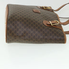 CELINE Macadam Canvas Shoulder Bag PVC Leather Brown  54111