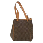CELINE Macadam Canvas Shoulder Bag PVC Leather Brown  54112