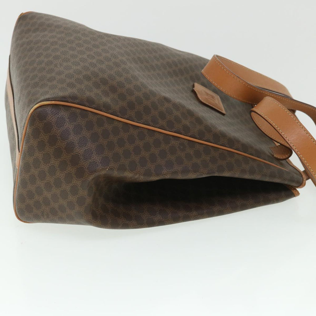 CELINE Macadam Canvas Shoulder Bag PVC Leather Brown  54112