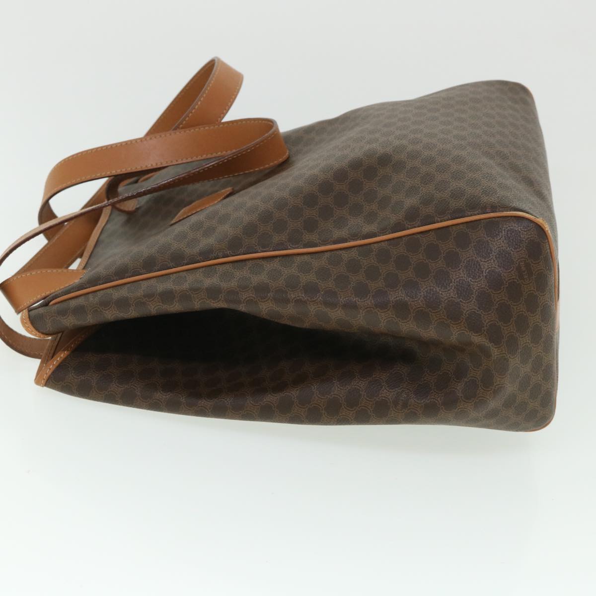 CELINE Macadam Canvas Shoulder Bag PVC Leather Brown  54112