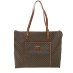 CELINE Macadam Canvas Shoulder Bag PVC Leather Brown  54121