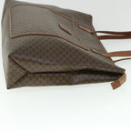 CELINE Macadam Canvas Shoulder Bag PVC Leather Brown  54121