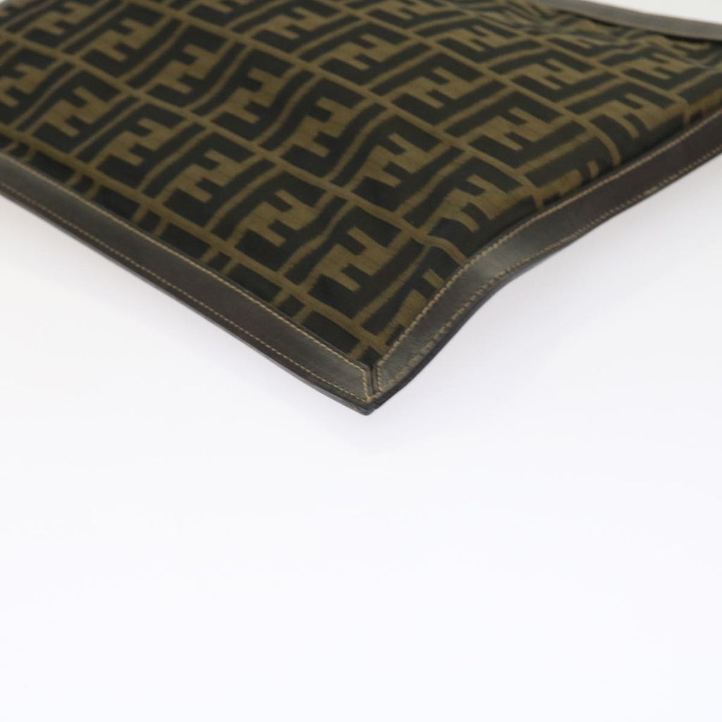 FENDI Zucca Canvas Pouch Black Brown54125