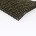 FENDI Zucca Canvas Pouch Black Brown54125