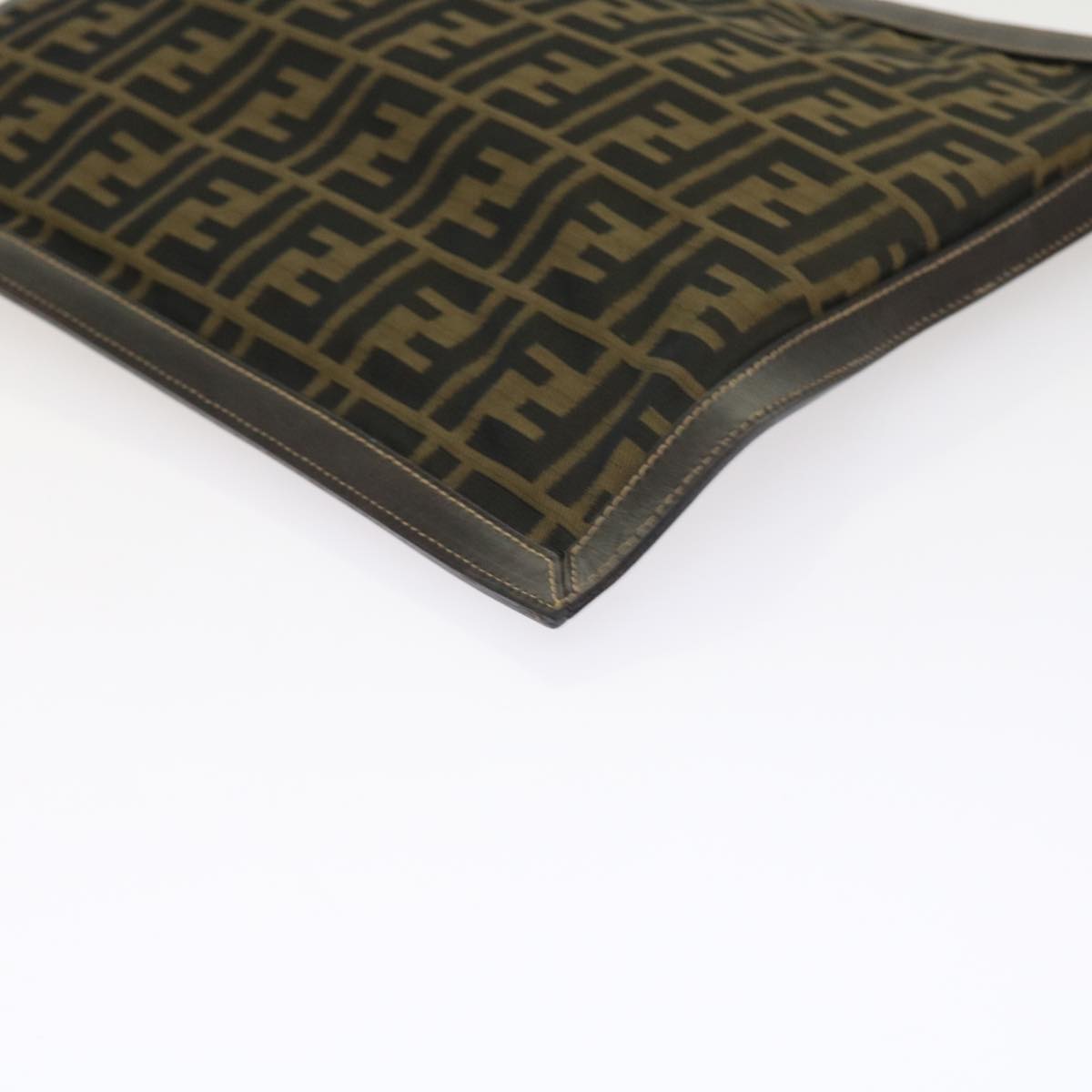 FENDI Zucca Canvas Pouch Black Brown54125