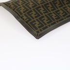 FENDI Zucca Canvas Pouch Black Brown54125