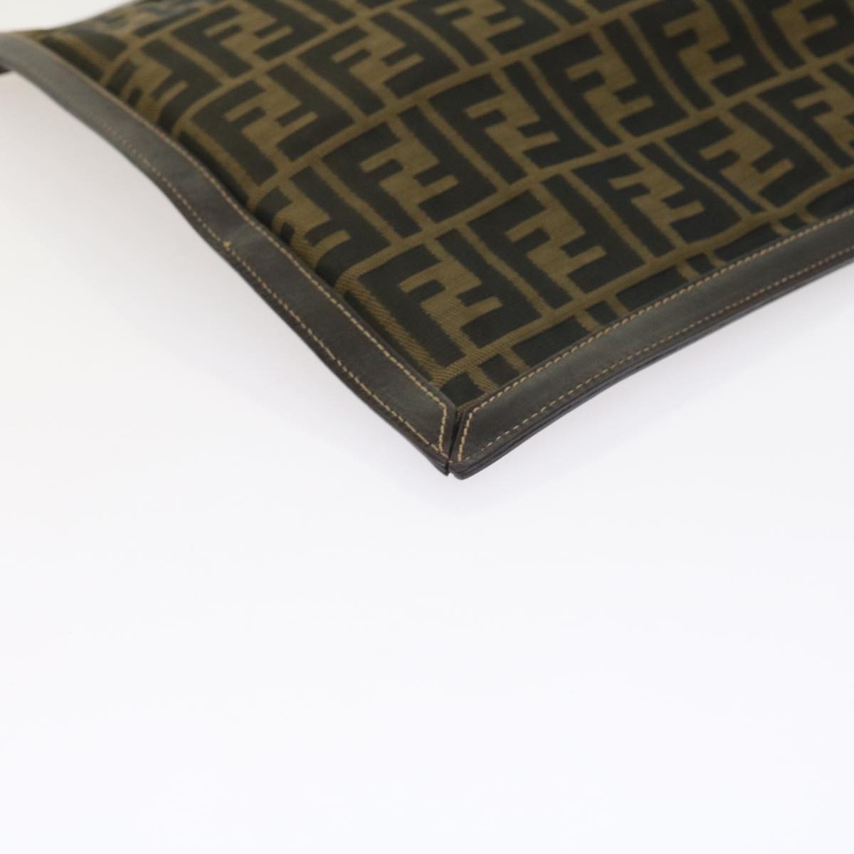 FENDI Zucca Canvas Pouch Black Brown54125