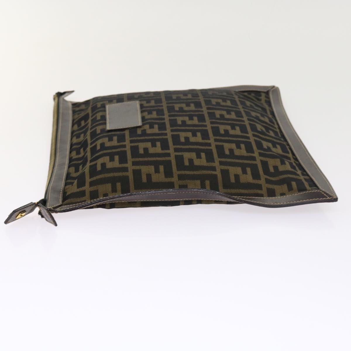 FENDI Zucca Canvas Pouch Black Brown54125