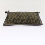 FENDI Zucca Canvas Pouch Black Brown54125