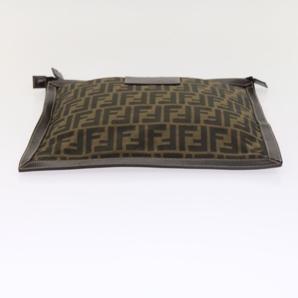 FENDI Zucca Canvas Pouch Black Brown54125