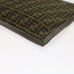 FENDI Zucca Canvas Pouch Black Brown54125