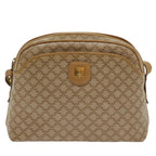 CELINE Macadam Canvas Shoulder Bag Beige  54135