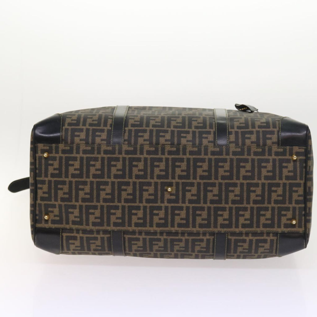 FENDI Zucca Canvas Boston Bag 2way Black Brown54154