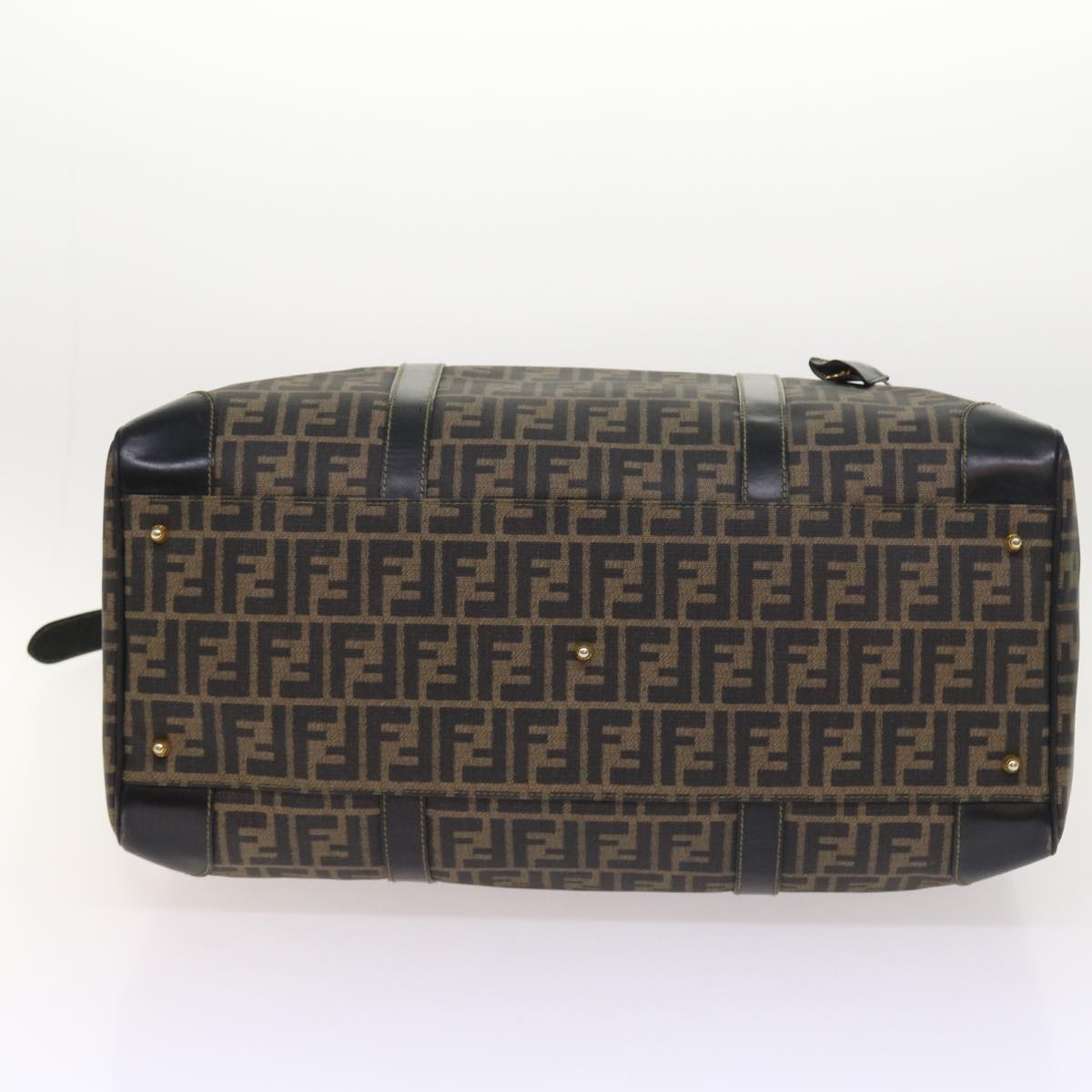 FENDI Zucca Canvas Boston Bag 2way Black Brown54154