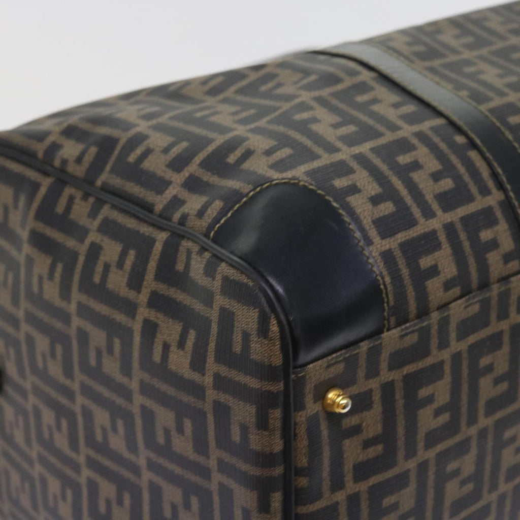 FENDI Zucca Canvas Boston Bag 2way Black Brown54154