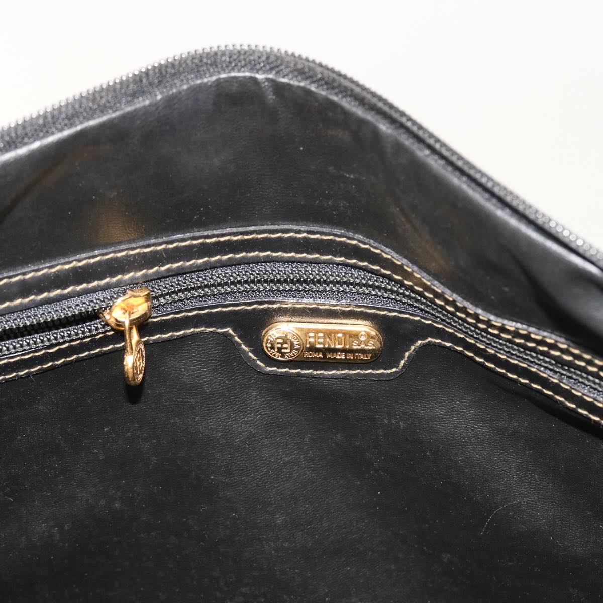 FENDI Zucca Canvas Boston Bag 2way Black Brown54154