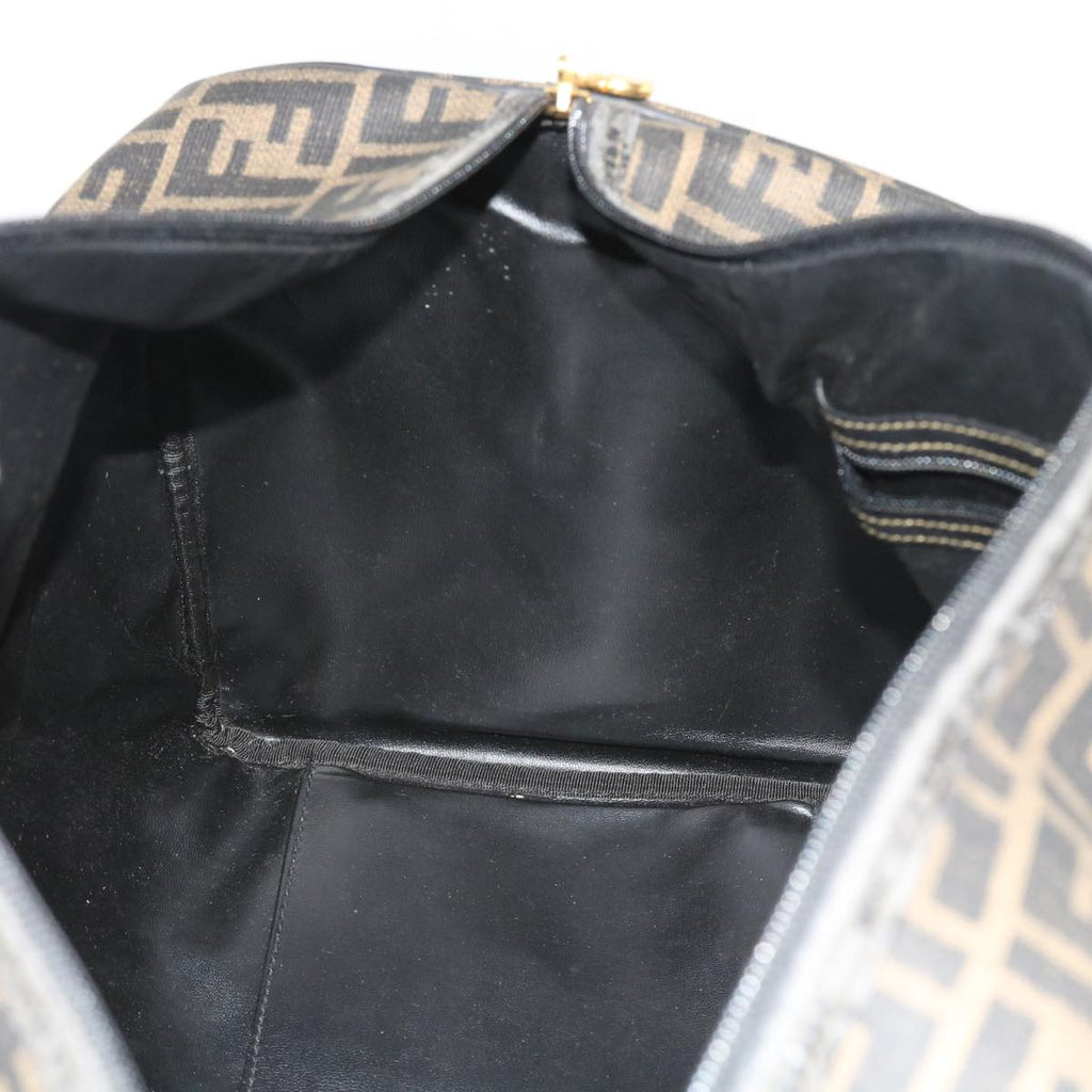 FENDI Zucca Canvas Boston Bag 2way Black Brown54154