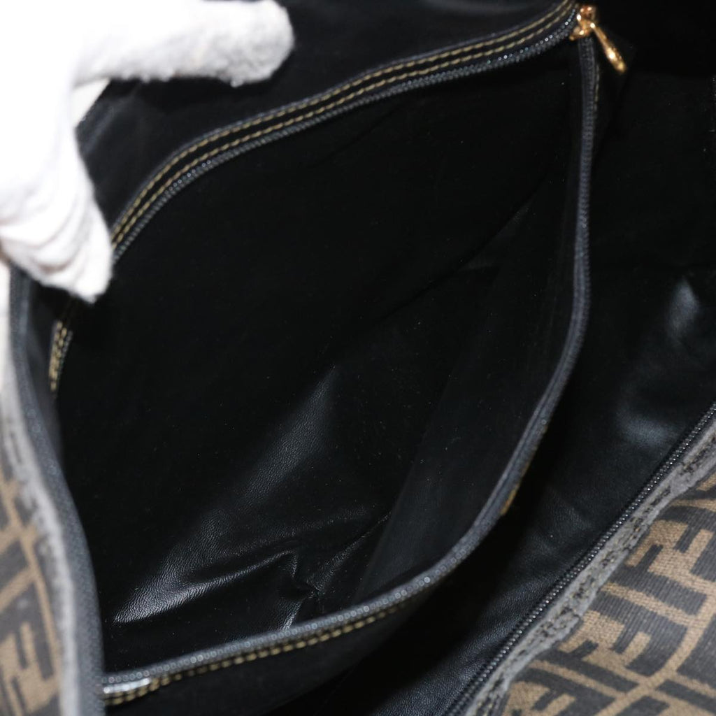 FENDI Zucca Canvas Boston Bag 2way Black Brown54154